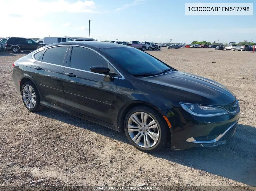 2015 Chrysler 200 Limited VIN: 1C3CCCAB1FN547798 Lot: 40133603