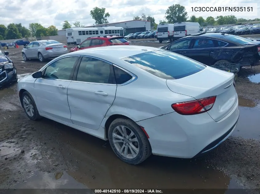 1C3CCCAB1FN535151 2015 Chrysler 200 Limited