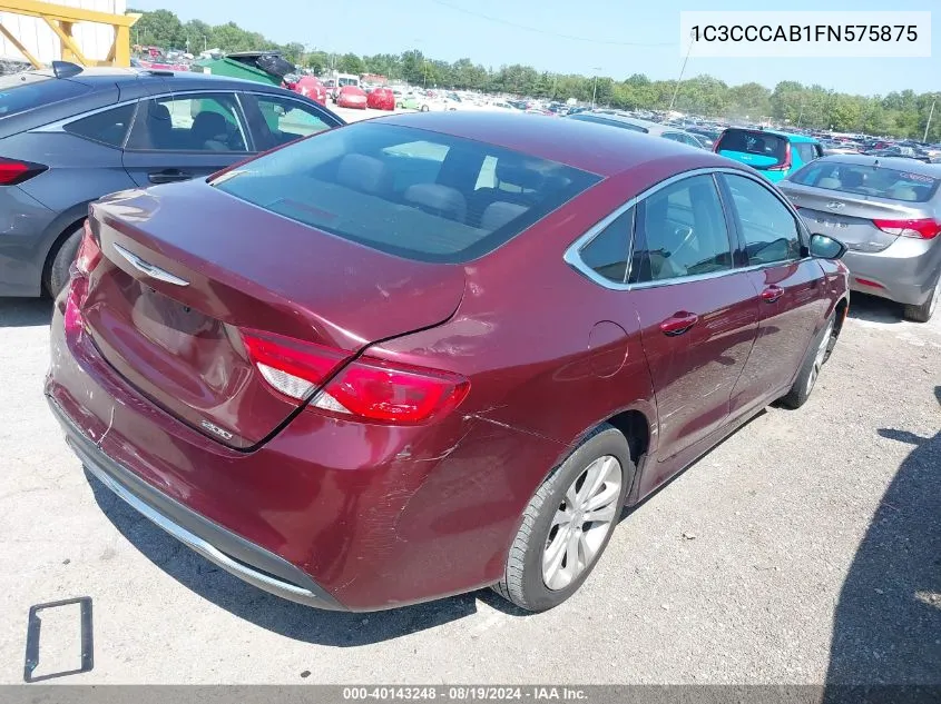 1C3CCCAB1FN575875 2015 Chrysler 200 Limited