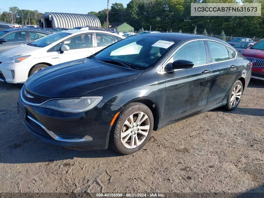 2015 Chrysler 200 Limited VIN: 1C3CCCAB7FN631673 Lot: 40155098