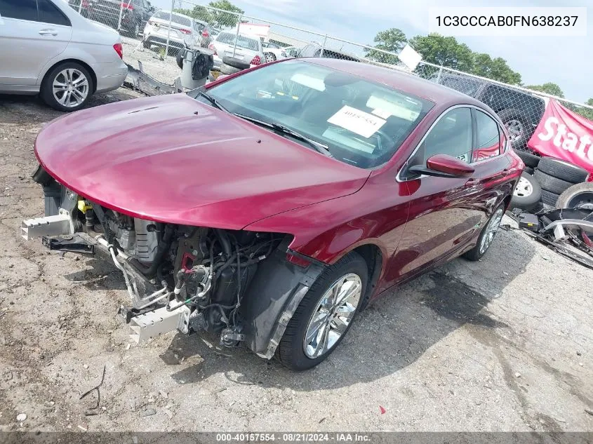 2015 Chrysler 200 Limited VIN: 1C3CCCAB0FN638237 Lot: 40157554