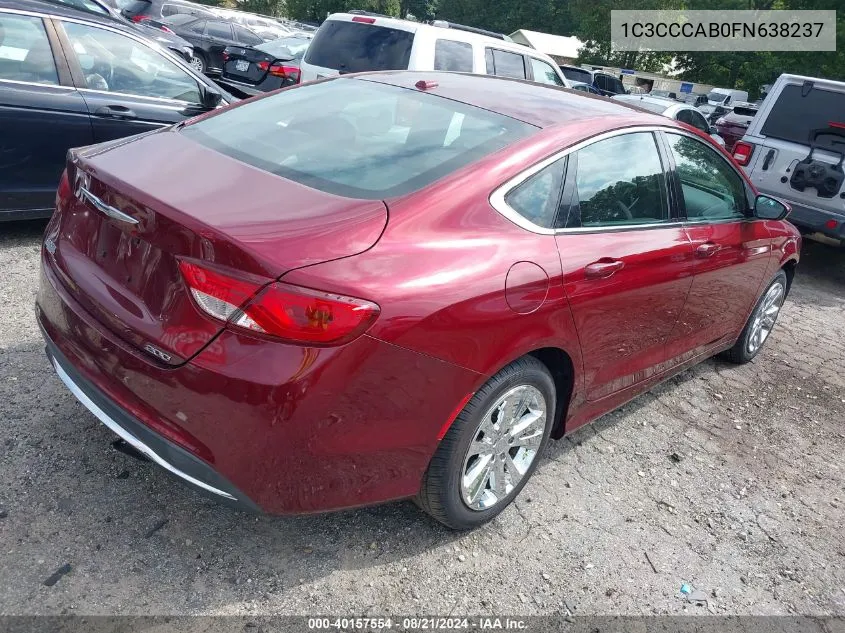 1C3CCCAB0FN638237 2015 Chrysler 200 Limited