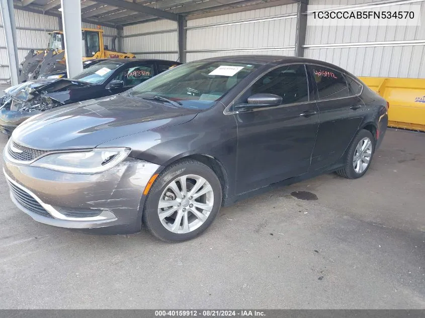 2015 Chrysler 200 Limited VIN: 1C3CCCAB5FN534570 Lot: 40159912