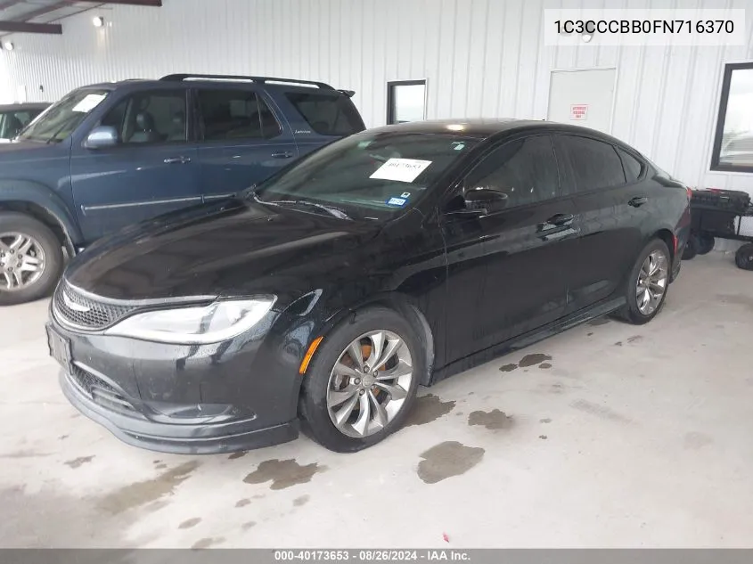 2015 Chrysler 200 S VIN: 1C3CCCBB0FN716370 Lot: 40173653