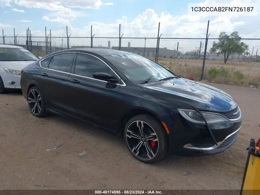 1C3CCCAB2FN726187 2015 Chrysler 200 Limited