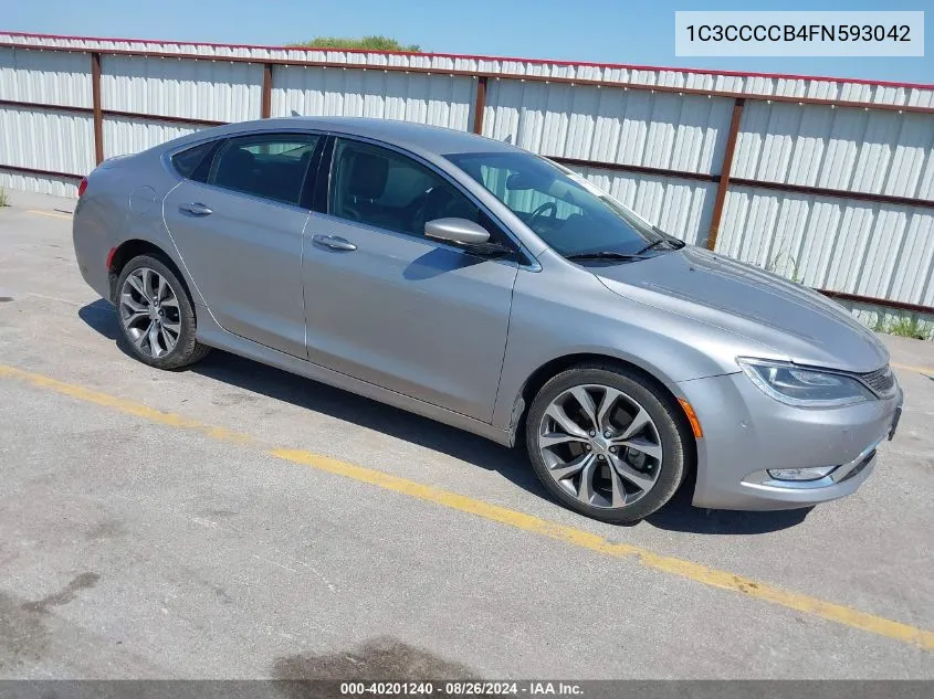 2015 Chrysler 200 C VIN: 1C3CCCCB4FN593042 Lot: 40201240