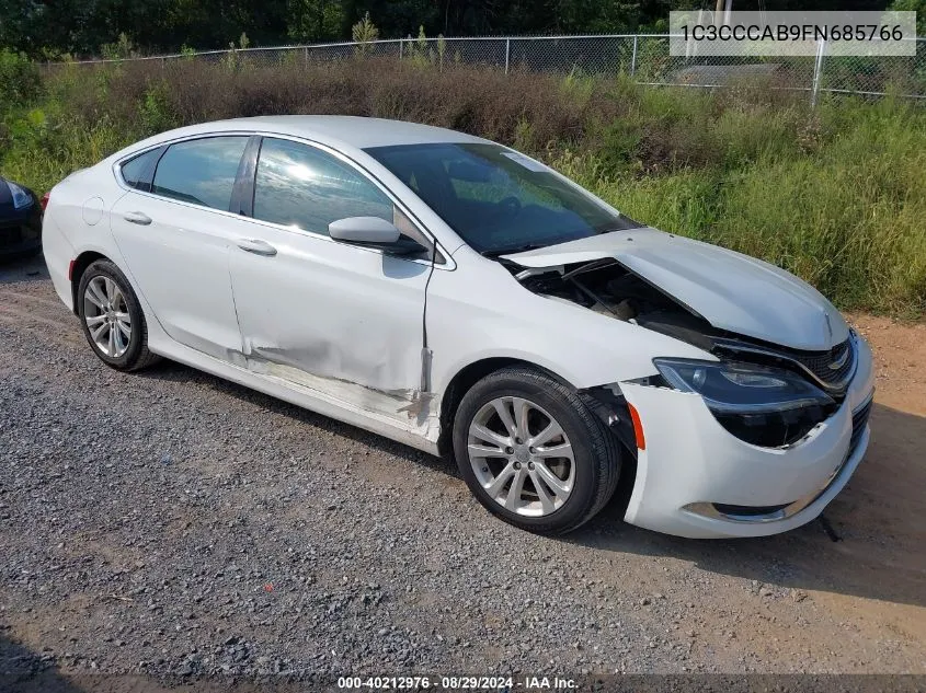 2015 Chrysler 200 Limited VIN: 1C3CCCAB9FN685766 Lot: 40212976