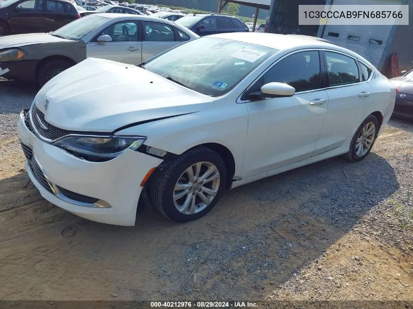 2015 Chrysler 200 Limited VIN: 1C3CCCAB9FN685766 Lot: 40212976