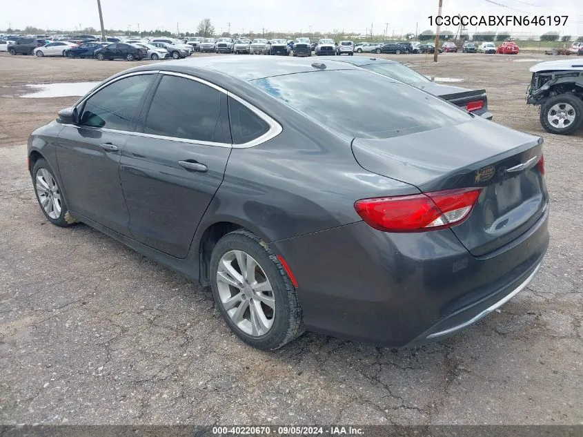 1C3CCCABXFN646197 2015 Chrysler 200 Limited