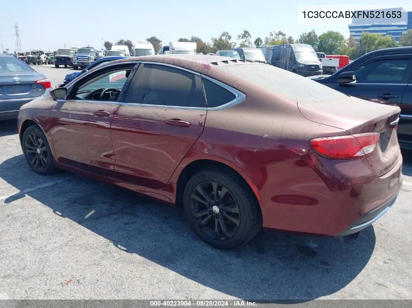 1C3CCCABXFN521653 2015 Chrysler 200 Limited