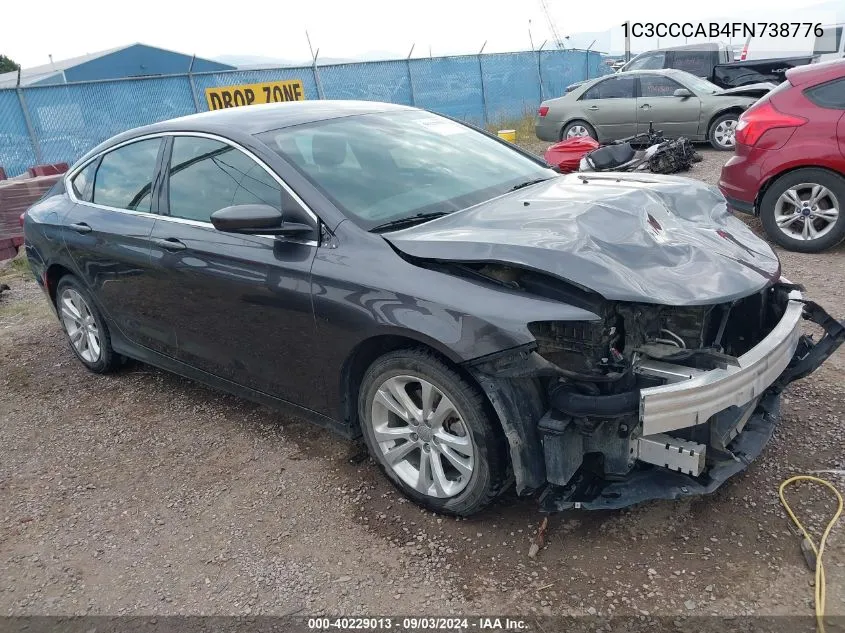 1C3CCCAB4FN738776 2015 Chrysler 200 Limited