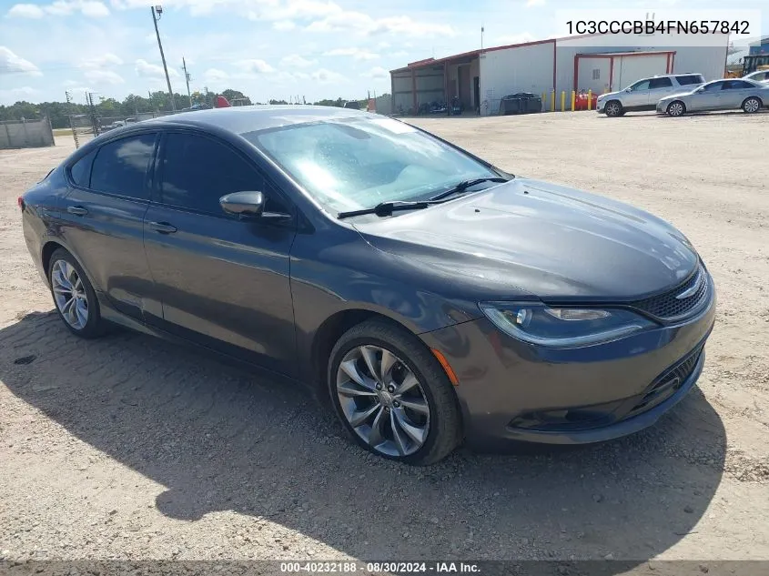 2015 Chrysler 200 S VIN: 1C3CCCBB4FN657842 Lot: 40232188