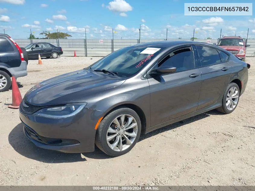 2015 Chrysler 200 S VIN: 1C3CCCBB4FN657842 Lot: 40232188