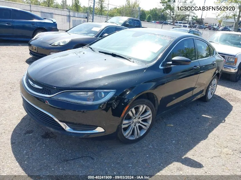 2015 Chrysler 200 Limited VIN: 1C3CCCAB3FN562920 Lot: 40241909