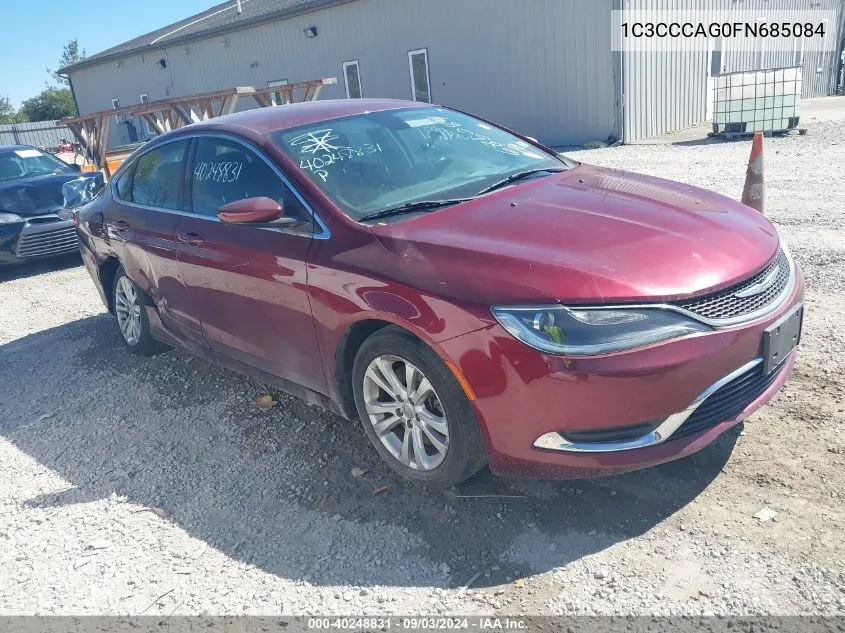 2015 Chrysler 200 Limited VIN: 1C3CCCAG0FN685084 Lot: 40248831