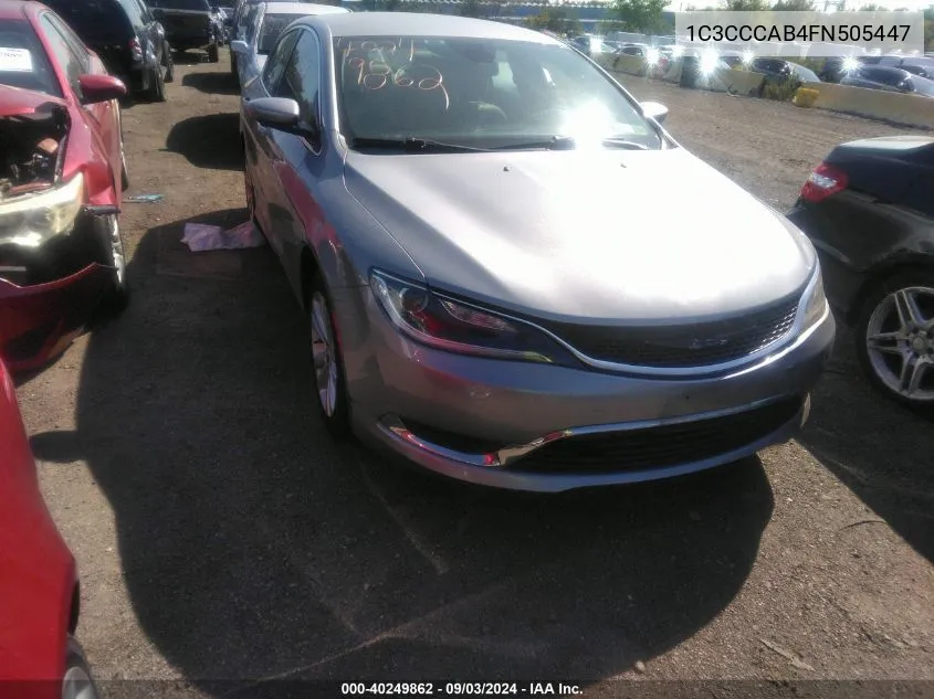 2015 Chrysler 200 Limited VIN: 1C3CCCAB4FN505447 Lot: 40249862