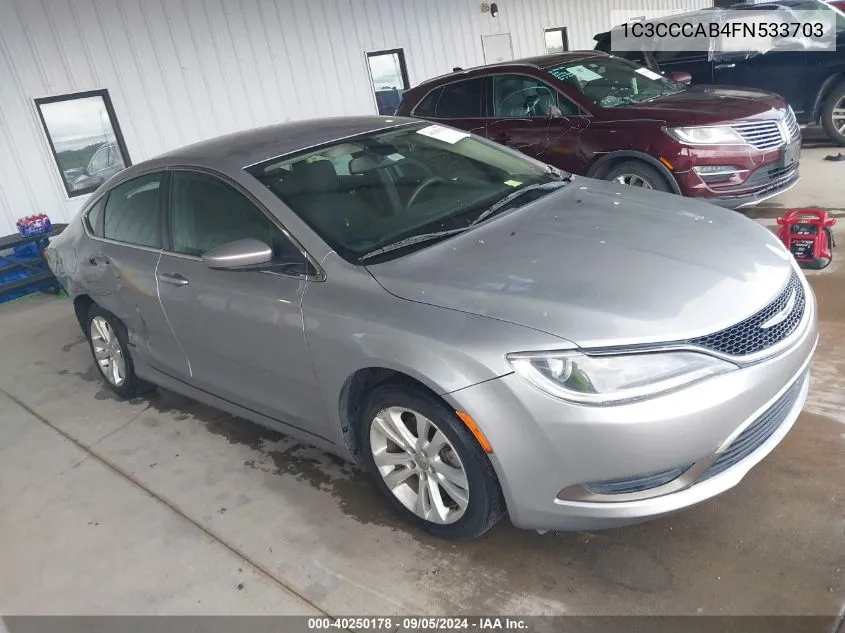 2015 Chrysler 200 Limited VIN: 1C3CCCAB4FN533703 Lot: 40250178