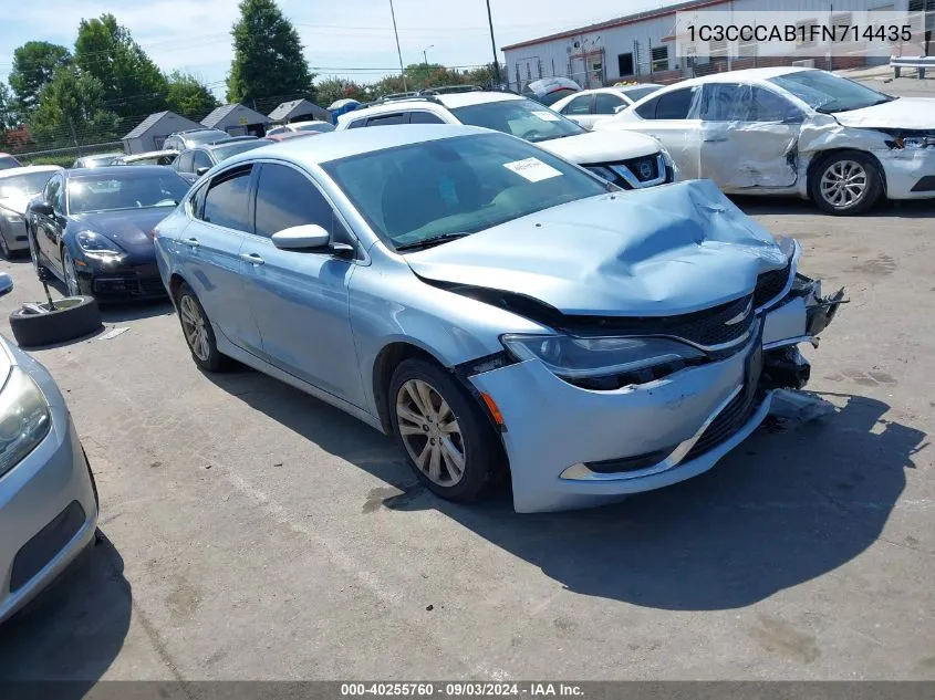 2015 Chrysler 200 Limited VIN: 1C3CCCAB1FN714435 Lot: 40255760