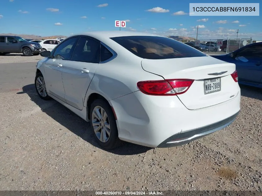 1C3CCCAB8FN691834 2015 Chrysler 200 Limited