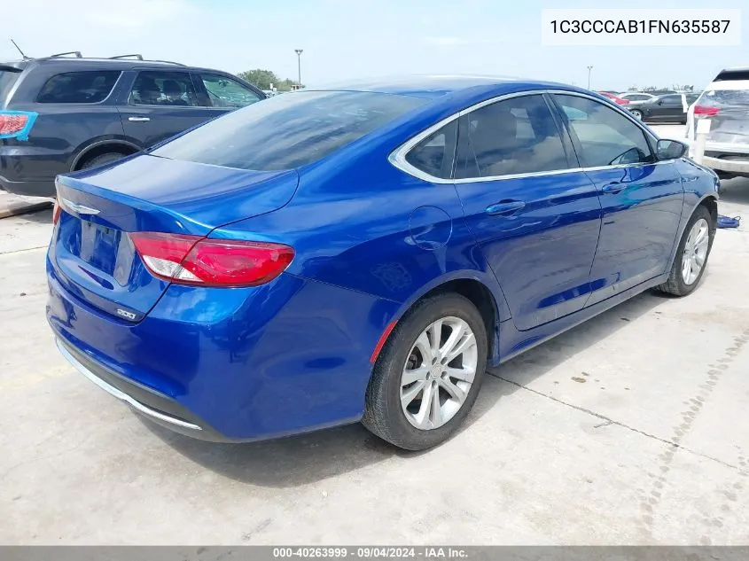 1C3CCCAB1FN635587 2015 Chrysler 200 Limited