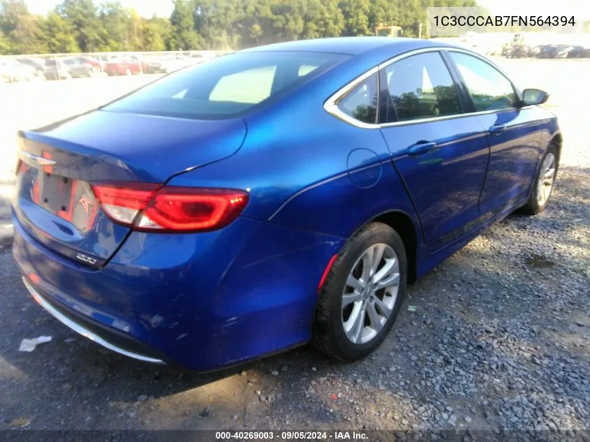 1C3CCCAB7FN564394 2015 Chrysler 200 Limited