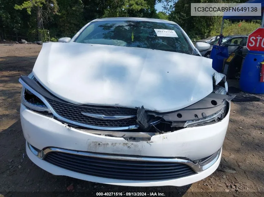 1C3CCCAB9FN649138 2015 Chrysler 200 Limited