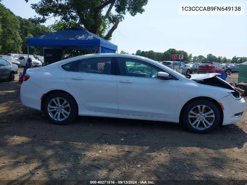 1C3CCCAB9FN649138 2015 Chrysler 200 Limited