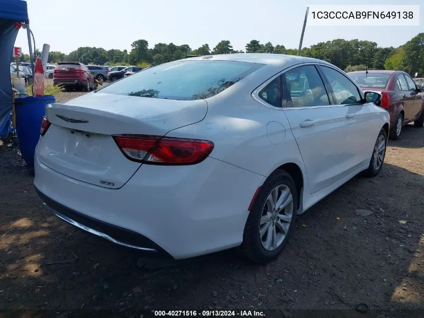 1C3CCCAB9FN649138 2015 Chrysler 200 Limited