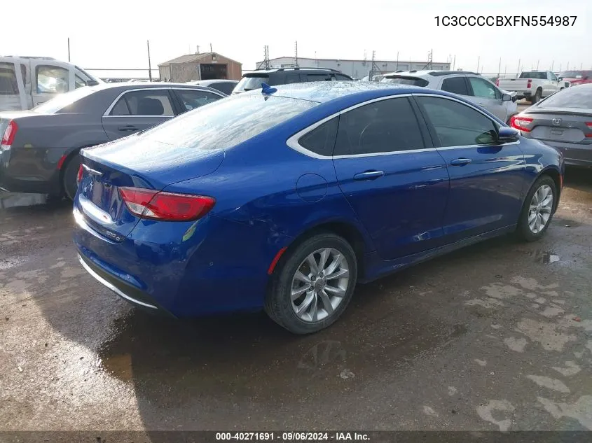 2015 Chrysler 200 C VIN: 1C3CCCCBXFN554987 Lot: 40271691