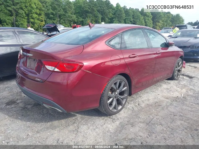 1C3CCCBG3FN648531 2015 Chrysler 200 S