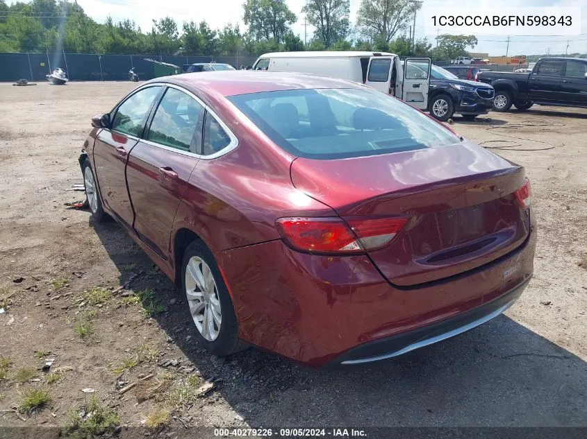 1C3CCCAB6FN598343 2015 Chrysler 200 Limited