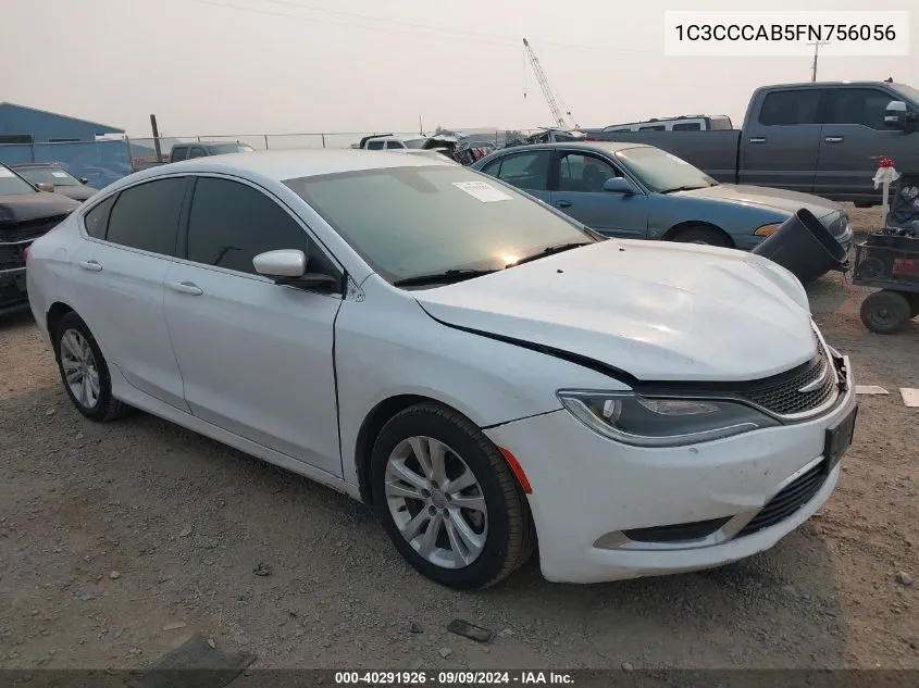 2015 Chrysler 200 Limited VIN: 1C3CCCAB5FN756056 Lot: 40291926