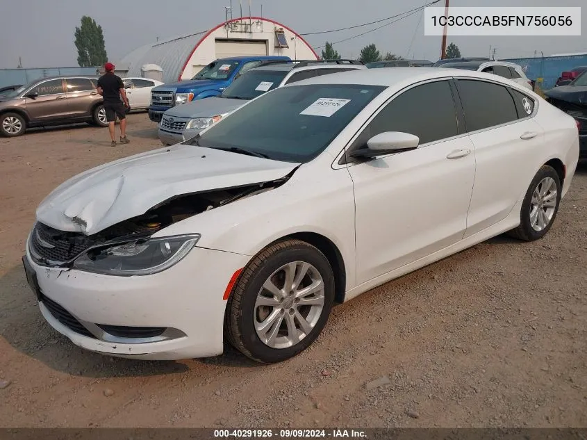 2015 Chrysler 200 Limited VIN: 1C3CCCAB5FN756056 Lot: 40291926