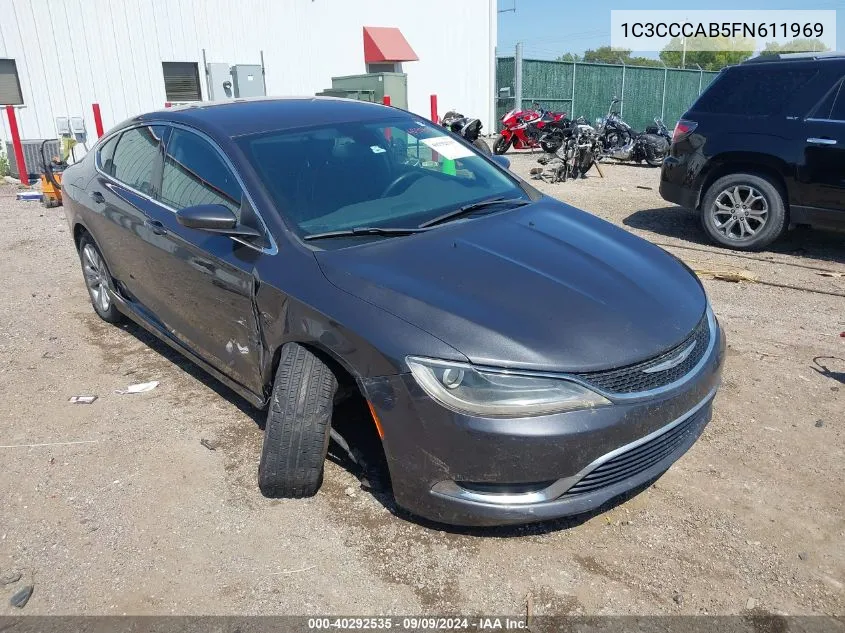 2015 Chrysler 200 Limited VIN: 1C3CCCAB5FN611969 Lot: 40292535