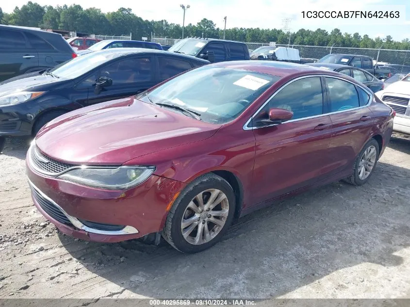 1C3CCCAB7FN642463 2015 Chrysler 200 Limited