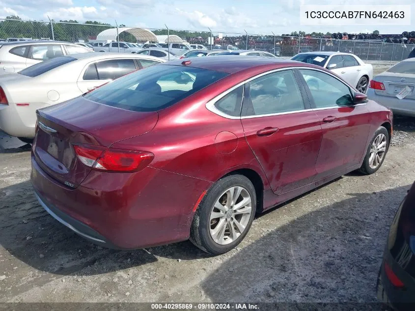 1C3CCCAB7FN642463 2015 Chrysler 200 Limited