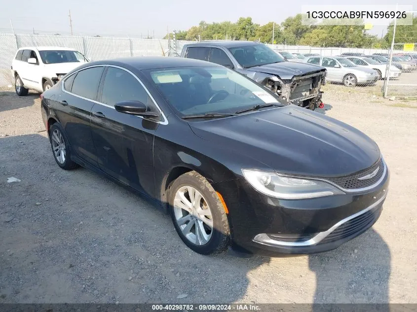 2015 Chrysler 200 Limited VIN: 1C3CCCAB9FN596926 Lot: 40298782