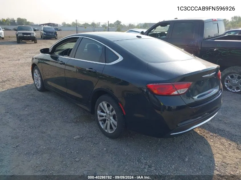 2015 Chrysler 200 Limited VIN: 1C3CCCAB9FN596926 Lot: 40298782