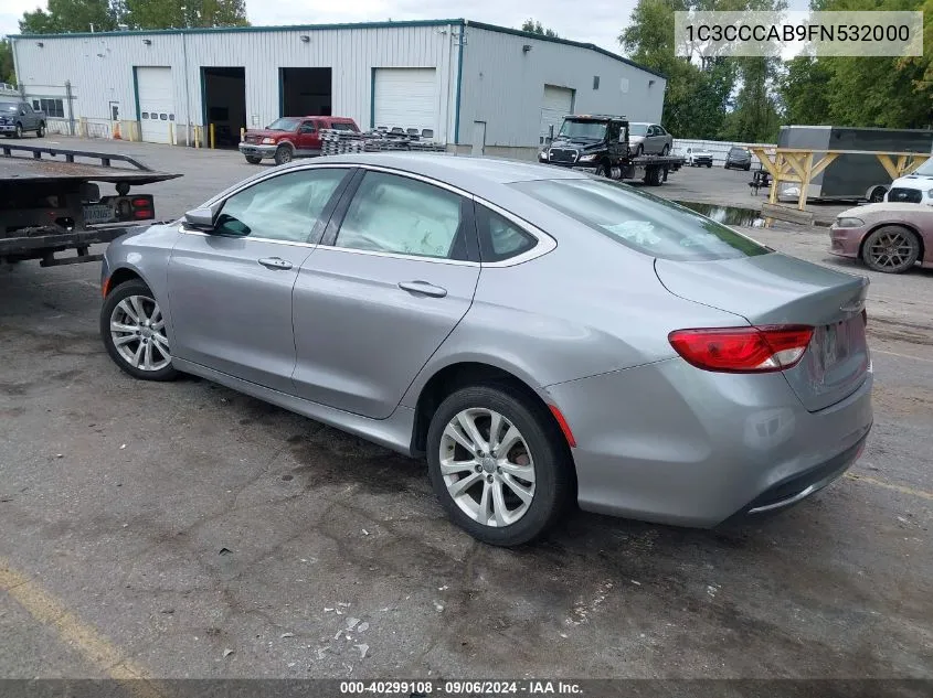 2015 Chrysler 200 Limited VIN: 1C3CCCAB9FN532000 Lot: 40299108