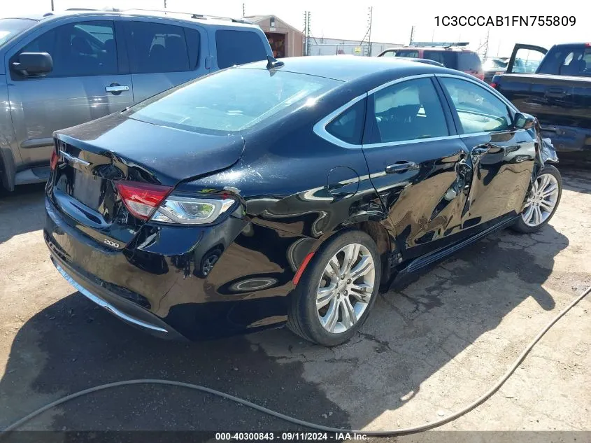 1C3CCCAB1FN755809 2015 Chrysler 200 Limited