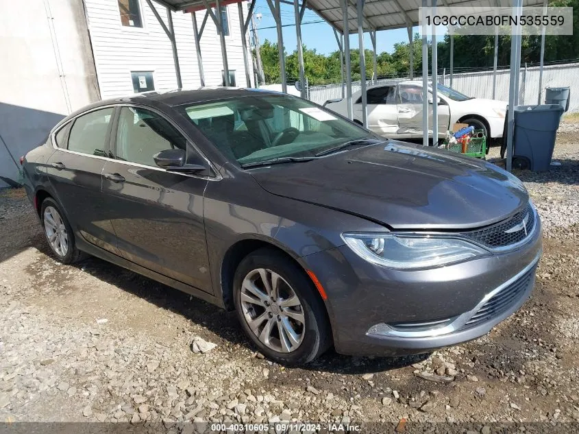 2015 Chrysler 200 Limited VIN: 1C3CCCAB0FN535559 Lot: 40310605