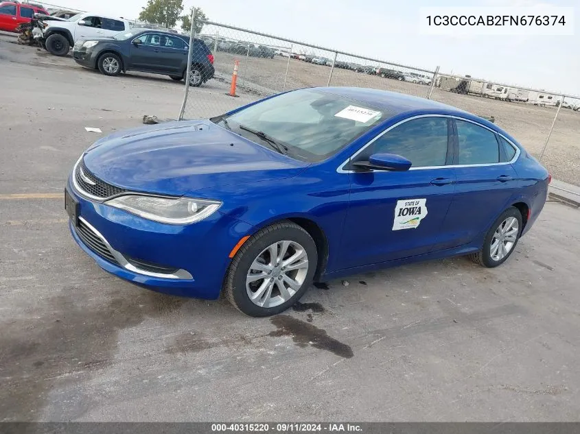 1C3CCCAB2FN676374 2015 Chrysler 200 Limited