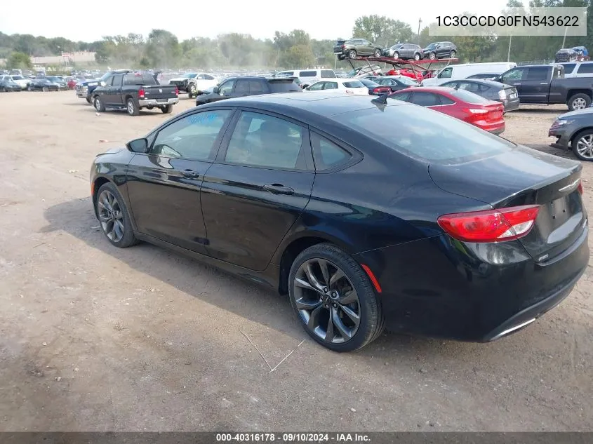 2015 Chrysler 200 S VIN: 1C3CCCDG0FN543622 Lot: 40316178