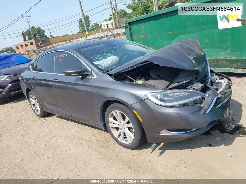 2015 Chrysler 200 Limited VIN: 1C3CCCAB3FN684614 Lot: 40319890