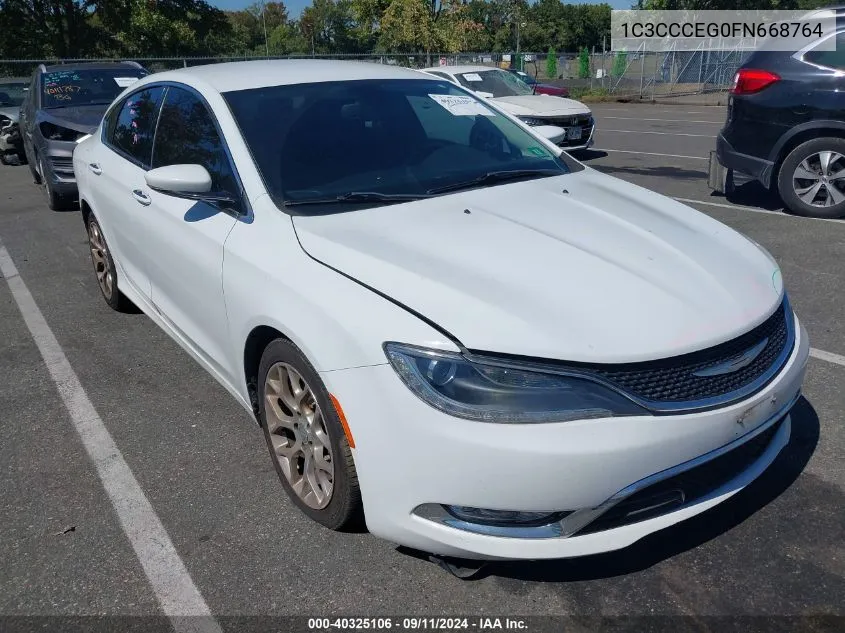 2015 Chrysler 200 C VIN: 1C3CCCEG0FN668764 Lot: 40325106