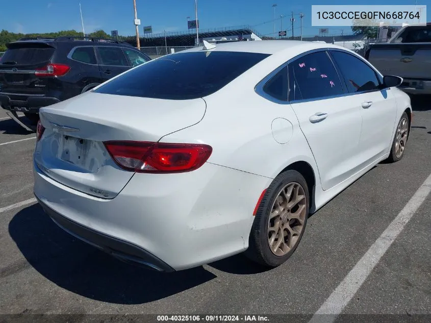 1C3CCCEG0FN668764 2015 Chrysler 200 C