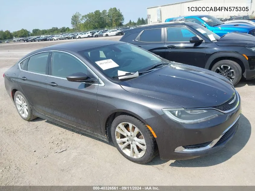 2015 Chrysler 200 Limited VIN: 1C3CCCAB4FN575305 Lot: 40326561