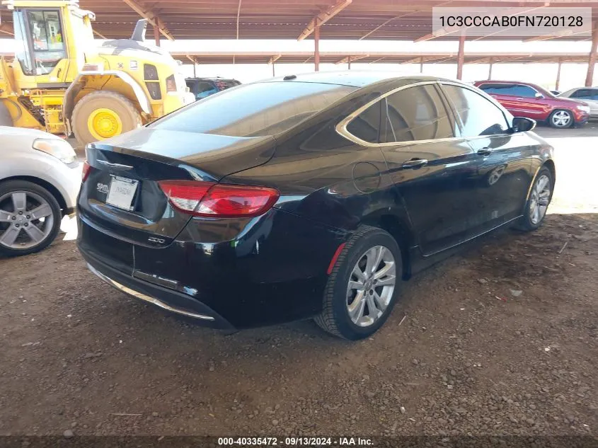 1C3CCCAB0FN720128 2015 Chrysler 200 Limited