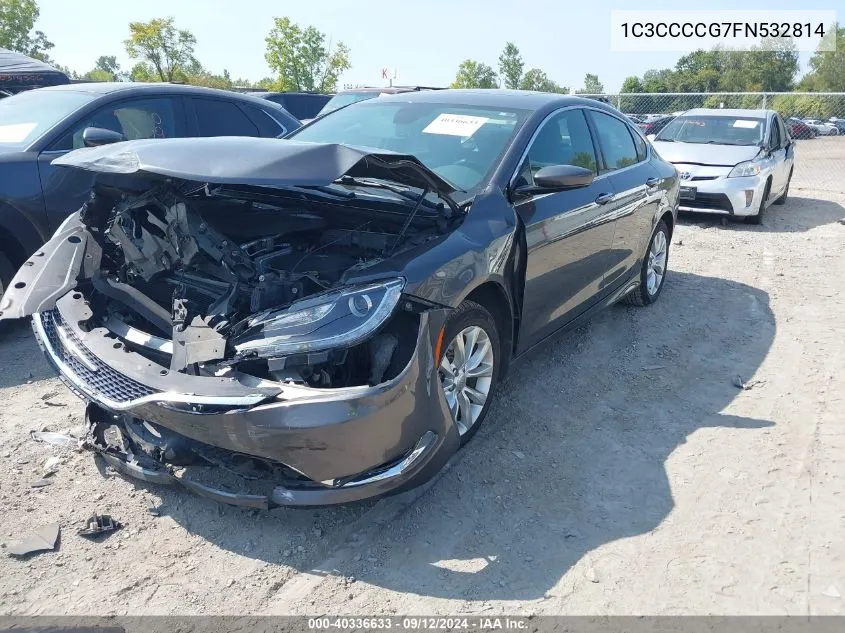 2015 Chrysler 200 C VIN: 1C3CCCCG7FN532814 Lot: 40336633