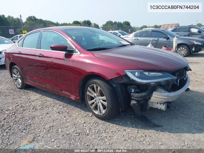 1C3CCCAB0FN744204 2015 Chrysler 200 Limited